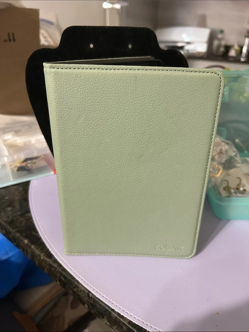 Mint Green Tablet Cover - Slim Folio Case